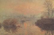 Claude Monet Sunset on the seine,Winter Effect (nn02) oil on canvas